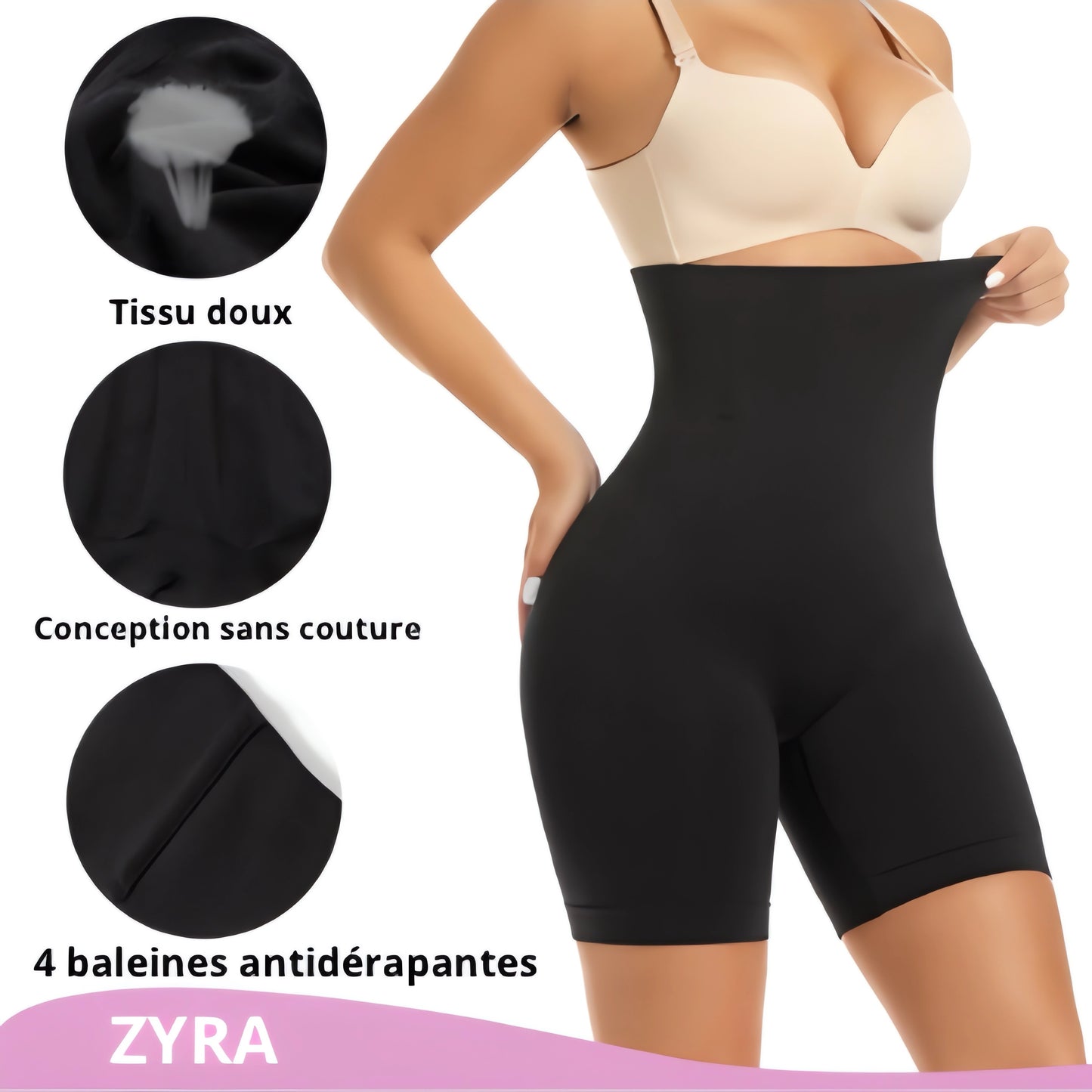 Byzyria Eclipse – Short Gaine Amincissant, Taille Fine & Effet Naturel