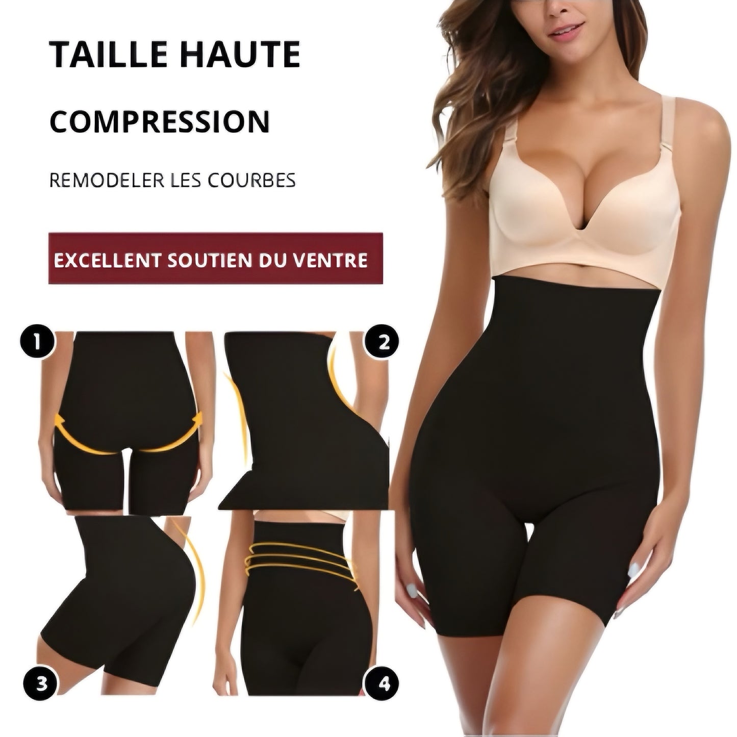 Byzyria Eclipse – Short Gaine Amincissant, Taille Fine & Effet Naturel